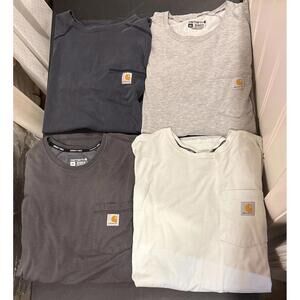 Lot of 4 CARHARTT Pocket T-Shirts Men’s 3XL Force Cotton Short Sleeve Great Con